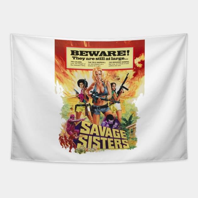 Savage Sisters Tapestry by Pop Culture Entertainment