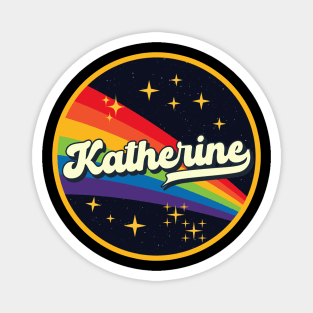 Katherine // Rainbow In Space Vintage Style Magnet