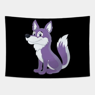 Cartoon Wolf Classic Tapestry