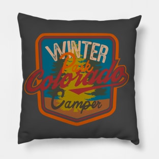 Winter park camper Colorado badge adventure Pillow