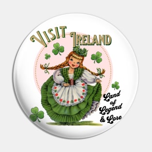 "Visit Ireland" vintage-inspired t-shirt Pin