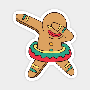 Cute Dabbing  Christmas Gingerbread Man Magnet