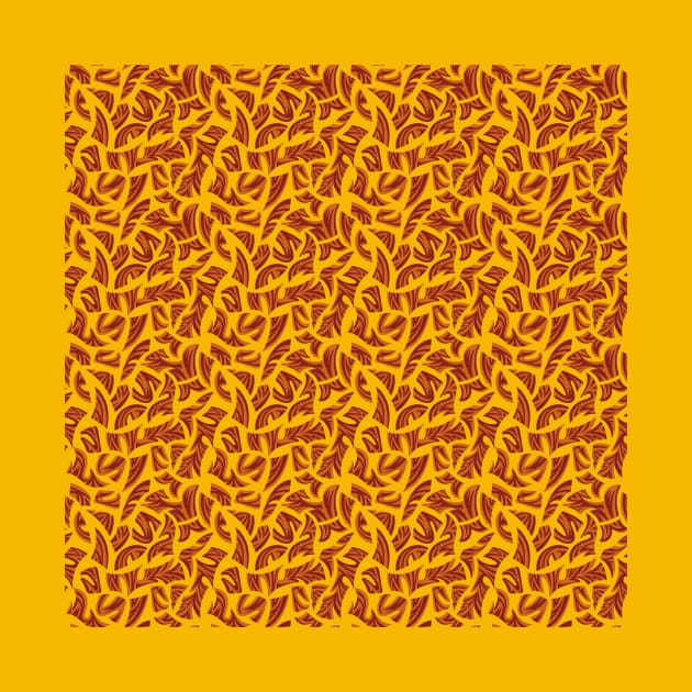 Ethnic Tribal Pattern Orange Brown Yellow by sifis