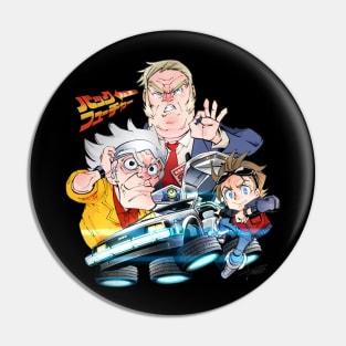 Back to the Future Manga Style Pin