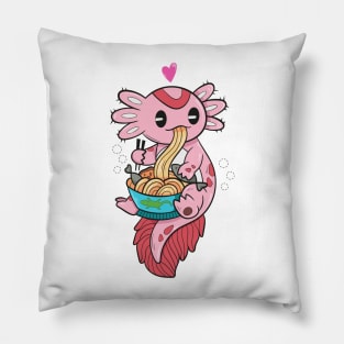 axolotl ramen Pillow