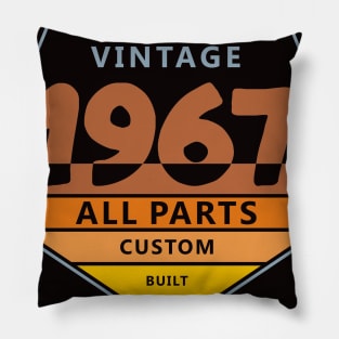 20th Birthday T-Shirt - Vintage 1967 Pillow