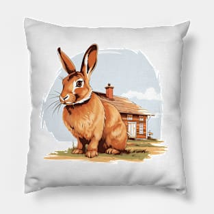 Farm Rabbit Pillow