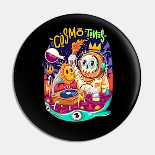 Music Retro to The Moon T-shirt Pin