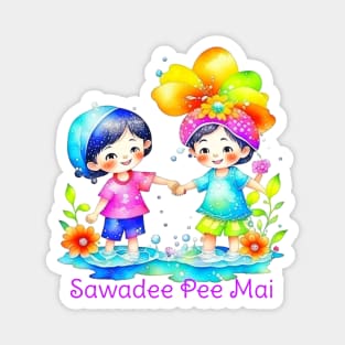 Sawadee Pee Mai Watercolor Magnet
