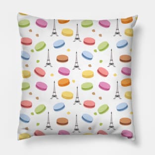 French macaroons and Eiffel Tower Pillow