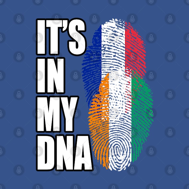 Ivorian And French Mix Heritage DNA Flag by Just Rep It!!