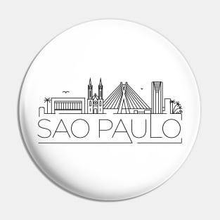 Sao Paulo Minimal Skyline Pin