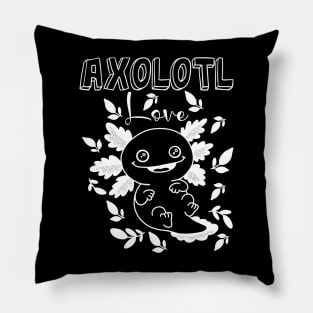 Axolotl Black Pillow