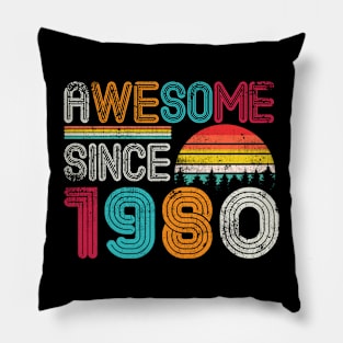 Awesome Since 1980 41th Birthday Gifts 41 Years Old Pillow