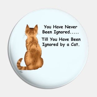 Cat Ignoring you Pin