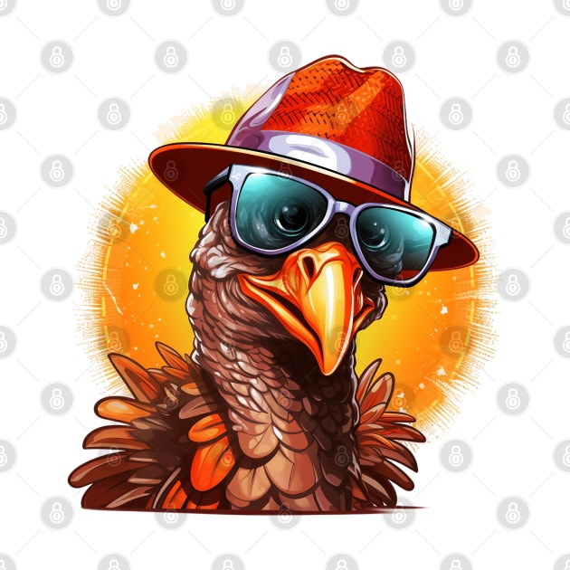 Cartoon Thanksgiving Turkey #16 by Chromatic Fusion Studio