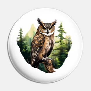 Great Horned Owl Pin