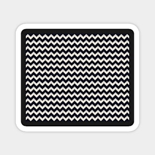 Pretty Simple Chevron Stripes Navy Blue and White Shadow Magnet