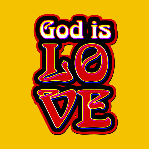 God is Love 3D Style by AlondraHanley