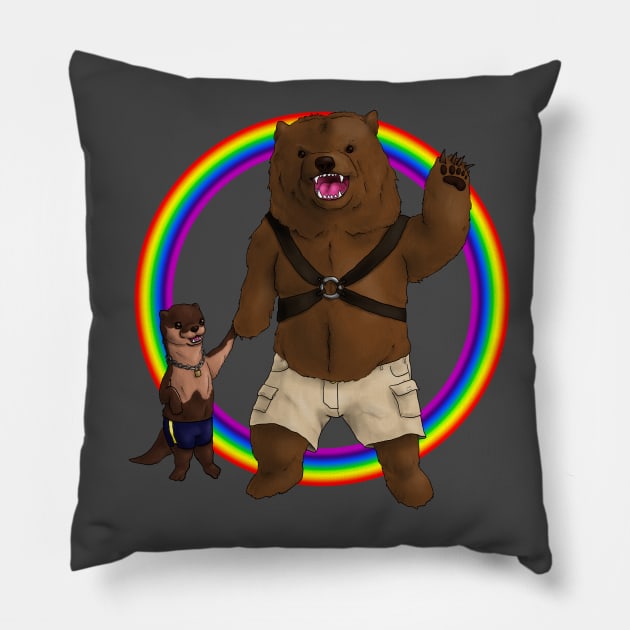 Gay Couple Pillow by Fudepwee