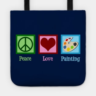 Peace Love Painting Tote