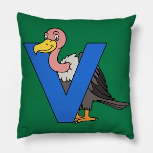 Letter V with Vulture Pillow