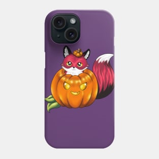 Red Fox in a Pumpkin Jack o’ Lantern Phone Case