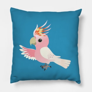 Cute Major Mitchell's cockatoo Pillow