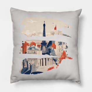 Paris Eiffel Tower France Travel Pillow