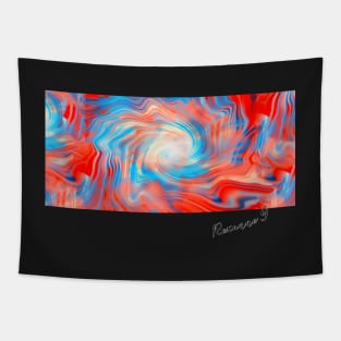 Abstract Portal in Orange and Blue Tapestry