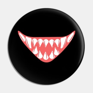 Evil Mouth Teeth Halloween Pin