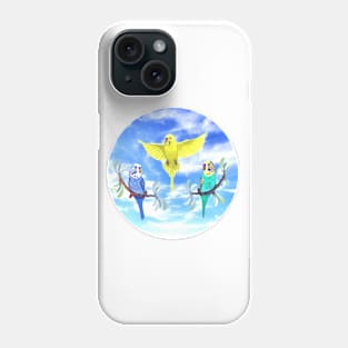 Birds. Budgerigars aka Parakeets Phone Case