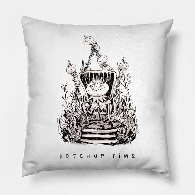 King of Tomatoes Pillow by leilacourtillon