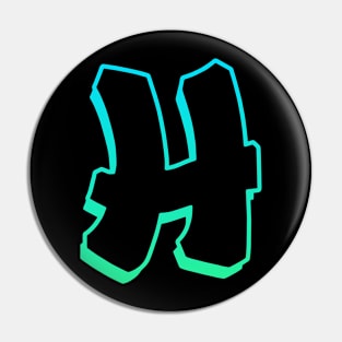 Letter H - Outline Pin