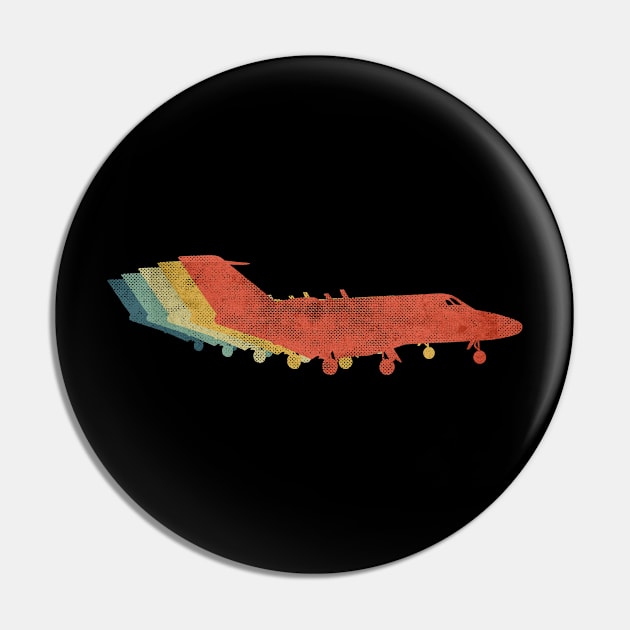 Private Jet Airplane Retro Vintage Color Pin by bridgewalker