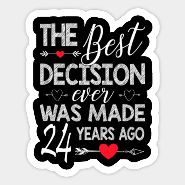 24th Wedding Anniversary Shirt For Couple 24th Wedding Anniversary Gifts Sticker Teepublic Uk