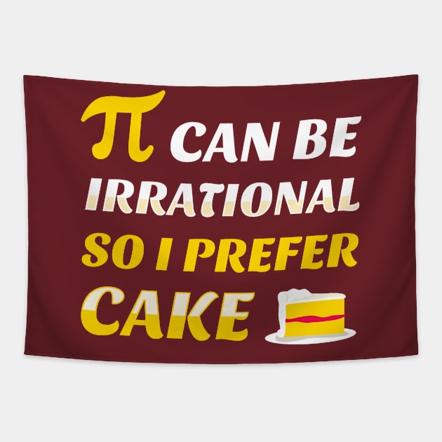 Pi vs Cake Tapestry by TeeMagnet