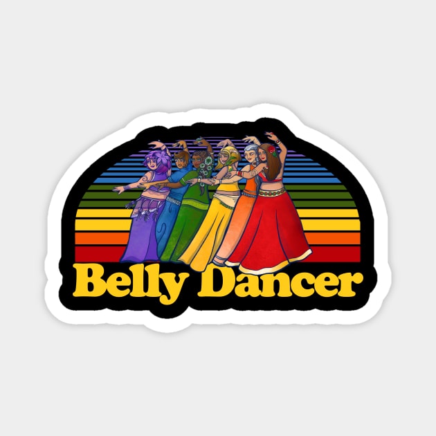 Rainbow Belly Dancer Magnet by bubbsnugg