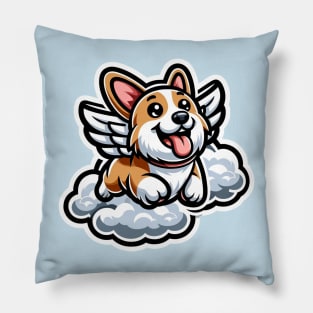 corgi angel Pillow