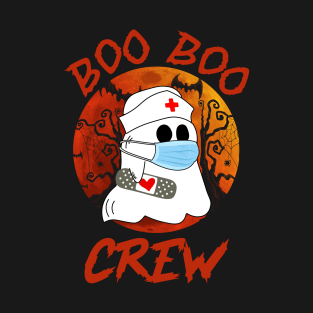 Boo Boo Crew Cute Nurse Costume Girls Funny Halloween T-Shirt