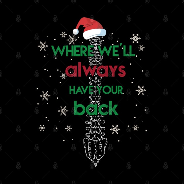 Where we'll always have your back cool chiropractic Christmas by patroart