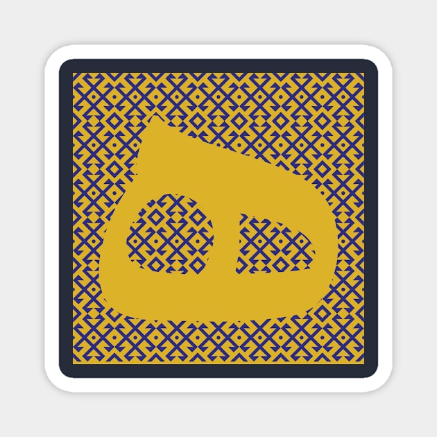 yello islamic abstract calligraphy Magnet by hadis77