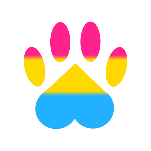 Pansexual Pride Paw by shaneisadragon