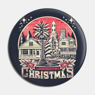 Lowcountry Christmas Charleston SC Xmas Pin