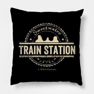 Sweetwater Train Station. Jill McBain Proprietor Pillow