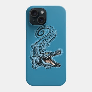 Crocodile hand drawing decoration Phone Case