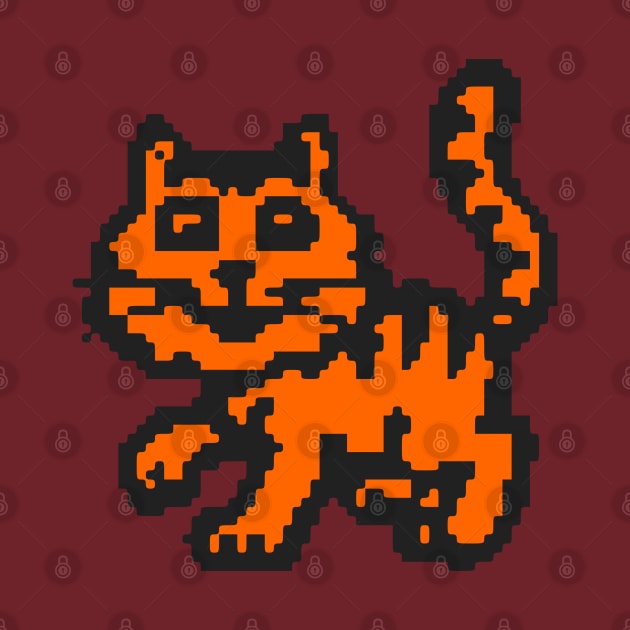 Orange Cat Pixel by Tandit Store