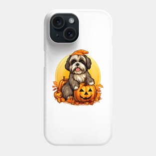 Shih Tzu Dog inside Pumpkin #4 Phone Case