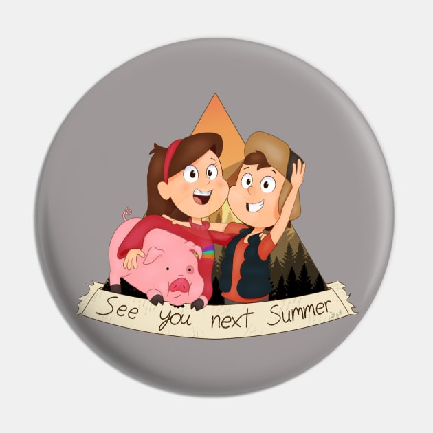 Pines Twins Pin by Imaplatypus