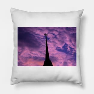 Bright and Colorful Cross in the SKY Pillow